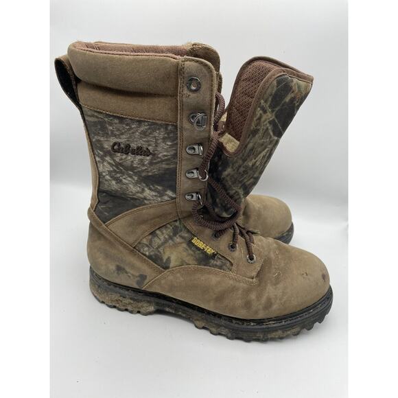 Cabelas Camo Hunting Boots Men’s Sz 12 Gore-Tex Supprescent Thinsulate GoodYear